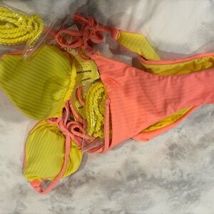 Maaji Coral and Lemon Bikini Set